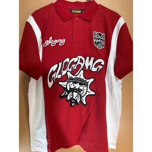 Glo Gang Worldwide Canada Polo Shirt Red White Sun Logo Chief Keef Mens XL